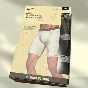 NWT: Nike Dri-Fir Ultra Stretch Micro Long Boxer Briefs, Medium, Black, 3-pack